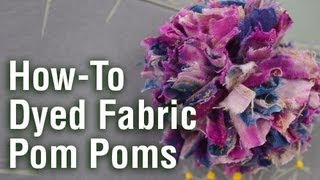 How to make a tiedyed fabric pom pom [upl. by Jerry420]