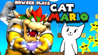 Bowser plays CAT MARIOOO ft Moyai Gaming [upl. by Aikym377]