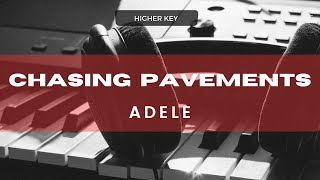 Chasing Pavements  Adele Acoustic Karaoke Higher Key [upl. by Llevaj]