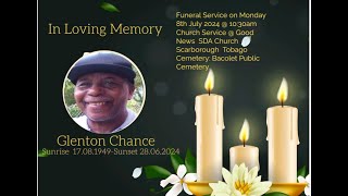 Homegoing for Glenton Chance on Monday 8th July 2024  1030am [upl. by Anihsat]