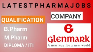 Glenmark pharmaceuticals hiring Production Packing pharmacyjobs pharmajobalert [upl. by Sik]