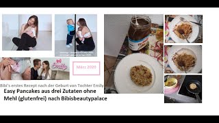 Easy Pancakes aus nur drei Zutaten ohne Mehl glutenfrei nach BibisbeautyPalace März 2020 [upl. by Krisha148]