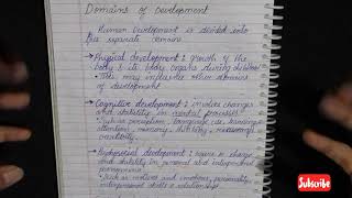 Domains of development  humandelopment homescience [upl. by Roley]