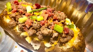 Fully LOADED Baked Potato Recipe  How To Make Loaded Baked Potatoes [upl. by Kokaras]