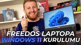 FreeDOS Laptopa Windows 11 Kurulumu [upl. by Basile]