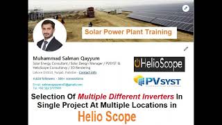 How to add multiple solar inverters in helioscope software [upl. by Assirrak]