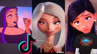 Disney Princess GLOW UPS COMPILATION Tiktok Cartoon Art V1 Tiktok Ironic Trend [upl. by Yud]