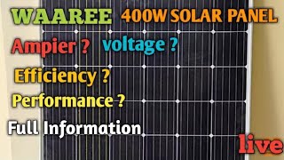 waaree 400 watt solar panel  waaree 400w solar panel review  waareesolarpanel SolarTechsool [upl. by Tracey879]