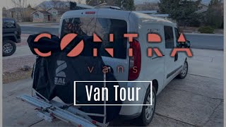 Dodge Promaster City Cargo Van Conversion Tour Contravans Cyclist Living Out of his Van vanlife [upl. by Anneuq]