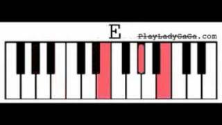 Play Lady GaGa  Poker Face  Piano Chords [upl. by Lamb]