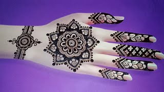 gol tikki mehndi design simple and easy  back hand mehndi designs  mehndi  মেহেদী ডিজাইন 2024 [upl. by Woodley]