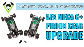 AFX Mega G HO Slot car Pinion Gear upgrade [upl. by Nitnerb97]