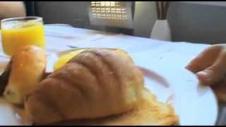 Breakfast onboard the Spain train Renfe [upl. by Yerggoeg]