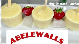 ABELEWALLS GHANAIAN ICE CREAM  USING CUSTARD POWDER  ABELEWALLS LOVYSTOUCH [upl. by Carilla]