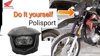 Installing polisport headligh assembly in Honda XR 150L paano diskarte Do it yourself hondaxr150 [upl. by Oigres]