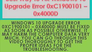 Best Way to Fix Windows 10 Upgrade Error 0xC1900101 – 0x4000D [upl. by Akinad]