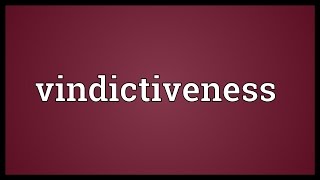 Vindictiveness Meaning [upl. by Heidy]