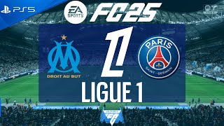 FC 25 Marseille vs PSG  Ligue 1 202425  PS5 [upl. by Ynaittirb]