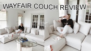 i bought a couch from wayfair  MOORE LIVING MODULAR SECTIONAL REVIEW [upl. by Hakeber]