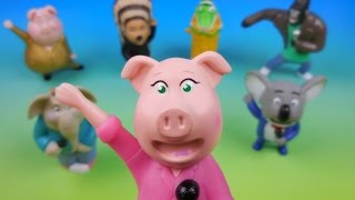 SING 2016 McDONALDS SET OF 7 HAPPY MEAL COLLECTORS MOVIE TOYS VIDEO REVIEW [upl. by Nowtna]