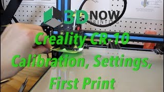 Creality CR10 Calibration Settings and First Print [upl. by Conant]