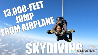 SKY DIVING IN UK  JUMPED FROM AIRPLANE  13000 FEET JUMP  UK PARACHUTING BECCLES  MESBAH [upl. by Elnar]