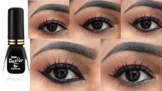 5 different ways of eyeliner for beginners  How to apply eyeliner using dazller eyeliner [upl. by Bradlee]