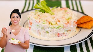 THE BEST DELI IMITATION CRAB SALAD  ENSALADA ELADA DE JAIBA CON MAYONESA [upl. by Nagorb]