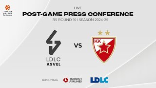 Press conference LDLC ASVEL vs Crvena Zvezda [upl. by Atenik]