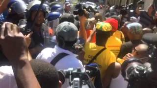 SONA2016 Seskhona marchers tell police they are violating their rights [upl. by Hsenid]