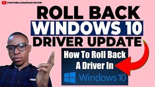 HOW TO Roll Back Drivers In Windows 10  Roll Back Driver Update [upl. by Notlek360]