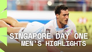 Michael Hooper scores his FIRST sevens try  HSBC SVNS Singapore Day One Mens Highlights [upl. by Devol]