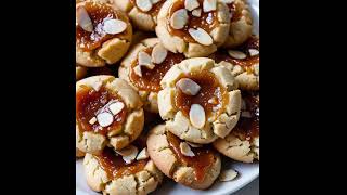 quotCaramel Thumbprint Cookies with Slivered Almonds A Sweet and Nutty Delightquot [upl. by Jessika104]