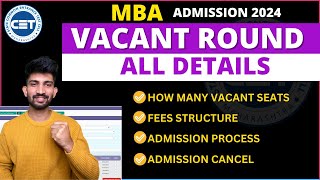 MBA Vacant Round Admission Process 2024  MBA Vacant Round Detail Process 2024 [upl. by Akcimehs]