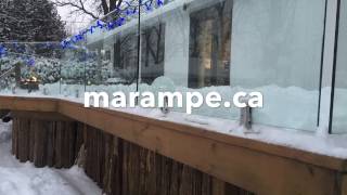 Rampes en verre marampeca Terrasse Frameless glass pool fencingballustrade [upl. by Kyla73]