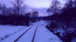 Ampflwangerbahn Fahrt in der Abenddämmerung  Führerstandsmitfahrt von Ampflwang nach Timelkam [upl. by Irotal686]