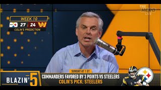 THE HERD  Colin Cowherd STUNS Washington Commanders Will LOSE To Steelers  NFL [upl. by Asyl]