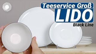 Seltmann Weiden Lido Black Line Teeservice groß 🍵  Hertie [upl. by Oberheim]