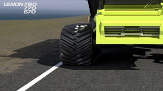 CLAAS LEXION 780 770 670 TERRA TRAC transport width  2013 [upl. by Anchie]