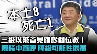 三級以來首見確診個位數！陳時中直呼「降級可能性很高」【CNEWS】 [upl. by Atnamas207]