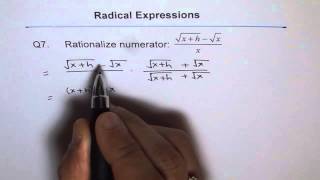 Rationalize Difference of Square root Q7 [upl. by Julianne]