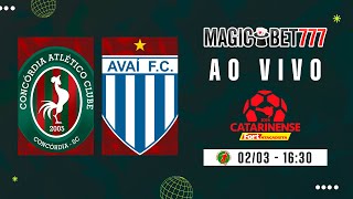 JOGO COMPLETO CONCÓRDIA X AVAÍ  11ª RODADA  CATARINENSE 2024 [upl. by Asel]