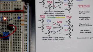 Op Amp 12V to 14V6 Inverting Comparator Circuit LM358 [upl. by Sacul]