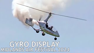 Calidus Autogyro  Gyro Air Displays  Midlands Air Festival 2024 [upl. by Ydroj595]