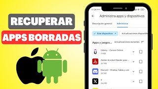 Cómo RECUPERAR APLICACIONES o APPS BORRADAS DESINSTALADAS o ELIMINADAS en ANDROID y iPHONE [upl. by Solon]