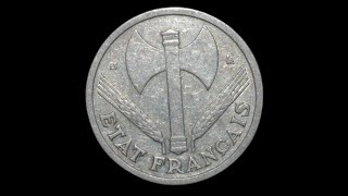 La pièce qui coute une fortune la pièce de monnaie 1 Franc FRANCISQUE ALUMINIUM 1943 B lourde 18g [upl. by Nirraj]