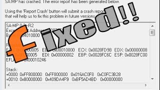 Solution  How to Fix Samp 037 crashes 100 Working  New 2016  SiRa CreationZ [upl. by Adni]