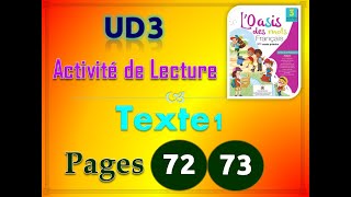 loasis des mots page 72 73 activités de lecture UD3 page 72 73 [upl. by Conard]