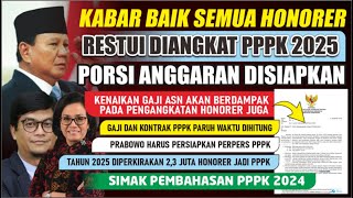 🔴KABAR GEMBIRA HONORER AKAN DIANGKAT JADI PPPK DALAM PROGRAM 100 HARI KERJA PRESIDEN PRABOWO [upl. by Siraj532]