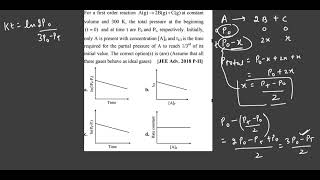 Important jee questions chemical Kineticclass 12 chemistry [upl. by Sawtelle]